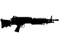 M249 LMG light machine gun, SAW Squad Automatic Weapon USA United States Army, United States Armed Forces and United States Marine