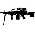 M249 LMG light machine gun, SAW Squad Automatic Weapon USA United States Army, United States Armed Forces and United States Marine