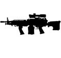 M249 LMG light machine gun, SAW Squad Automatic Weapon USA United States Army, United States Armed Forces and United States Marine