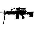 M249 LMG light machine gun, SAW Squad Automatic Weapon USA United States Army, United States Armed Forces and United States Marine