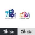 M and 2 logotype with colorful and stylish design