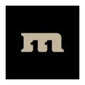 11M - logotype. Letter M and number 11 (eleven). M11. Vector design element or icon