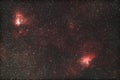 M16 & M17 - Eagle and Omega nebula Royalty Free Stock Photo