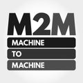 M2M - Machine to Machine acronym concept Royalty Free Stock Photo