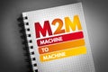M2M - Machine to Machine acronym Royalty Free Stock Photo