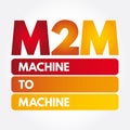 M2M - Machine to Machine acronym Royalty Free Stock Photo