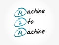 M2M - Machine to Machine acronym, technology concept background Royalty Free Stock Photo
