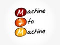 M2M - Machine to Machine acronym, technology concept background Royalty Free Stock Photo