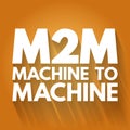 M2M - Machine to Machine acronym, technology concept background Royalty Free Stock Photo