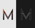 M Minimalis Logo Single Letter M