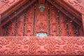 Close up of the traditional Maori house in Hamilton gardens an iconic garden in Hamilton, New Zealand. Royalty Free Stock Photo