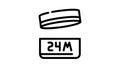 24m period after opening package line icon animation