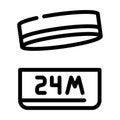 24m period after opening package line icon vector illustration