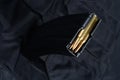 M-16 30rd magazine with ammo on black uniform Royalty Free Stock Photo