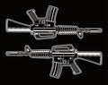M16 rifle vetor illustration Royalty Free Stock Photo