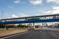 M-30 ring road in Madrid, Spain with less traffic than usual due to the state of alarm