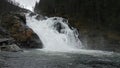 MÃ¸rkhÃ¸lsfossen waterfall in Hordaland, Norway in autumn Royalty Free Stock Photo