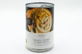 M&S Branded Chunky Chicken in White Sauce in a metal Can with Ring pull Lid that is fully recyclable across the UK