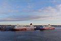 M/S Mariella and m/s Viking Xprs of Viking Line in Helsinki, Finland