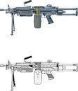 M249 SAW light Machine gun Royalty Free Stock Photo