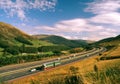 M6, scenic motorway, Cumbria, UK Royalty Free Stock Photo
