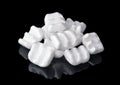 M-shaped styrofoam packing chips Royalty Free Stock Photo