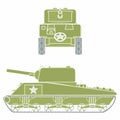 M4 sherman tank. Without outline.