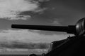 M 4 Sherman tank turret and gun pointing towards the sky Royalty Free Stock Photo