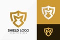 M Shield Warrior Logo Vector Design. Abstract emblem, designs concept, logos, logotype element for template