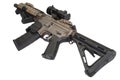 M4 special forces rifle isolated on a white Royalty Free Stock Photo