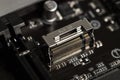M2 ssd socket on a modern mainboard Royalty Free Stock Photo