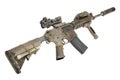 M4 with suppressor special forces rifle isolated on a white background