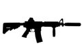 M4 with suppressor - special forces rifle silhouette