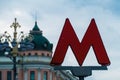 M-symbol of the underground metro