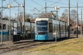 M33 tram number 493 on line 5 ready to depart Ãâstra Sjukhuset..