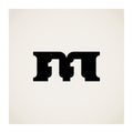 M11. Vector design element or icon. 11M logotype. Letter M and number 11 (eleven