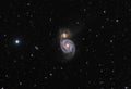 M51 Whirlpool Galaxy Real Photo Royalty Free Stock Photo