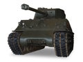 M4 Sherman Tank on White Royalty Free Stock Photo