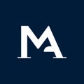 MA Logo Design vector Illustration . Royalty Free Stock Photo