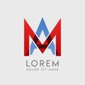 MA logo letters with blue and red gradation