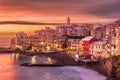 Bogliasco, Genoa, Italy skyline on the Mediterranean Sea Royalty Free Stock Photo