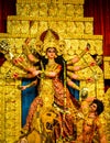 Maa durga idol made of clay idol Royalty Free Stock Photo