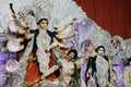 Maa Durga Sculpture. Durga puja festival in Kolkata, West Bengal, India Royalty Free Stock Photo