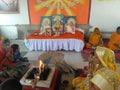 Maa gayatri Hawan pooja program Royalty Free Stock Photo