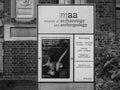 MAA Museom of archaeology and anthropology in Cambridge in black and white Royalty Free Stock Photo