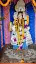 Maa Sarswati in pandel, Sarswati Pujo Celebration Royalty Free Stock Photo