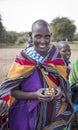 Maaasai woman with a rubics cubic Royalty Free Stock Photo