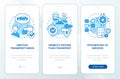 MaaS concept components blue onboarding mobile app screen Royalty Free Stock Photo