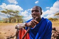 Maasai man portrait in Tanzania, Africa