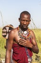 MAASAI PEOPLE IN MASAI MARA PARK, KENYA